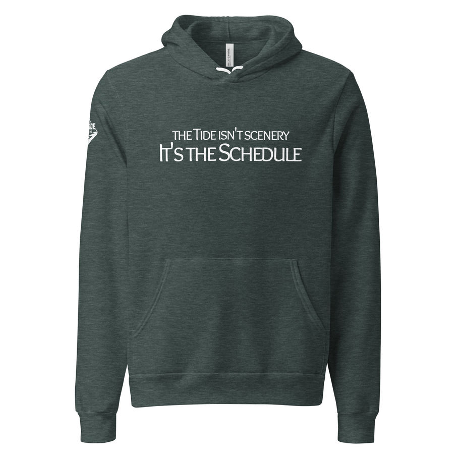 The Tide Isn’t Scenery Hoodie - Maine Worm Digging Hoodie minimalist coastal statement design