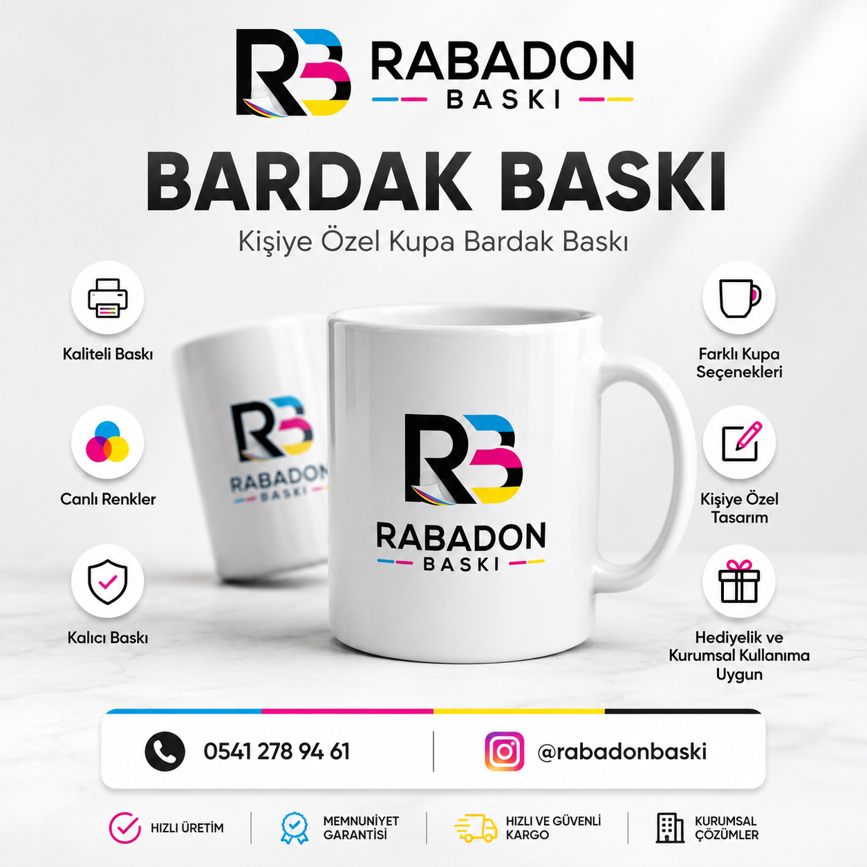 Kişiye Özel Kupa Bardak Baskı – Fotoğraflı, Logolu ve Yazılı Kupa