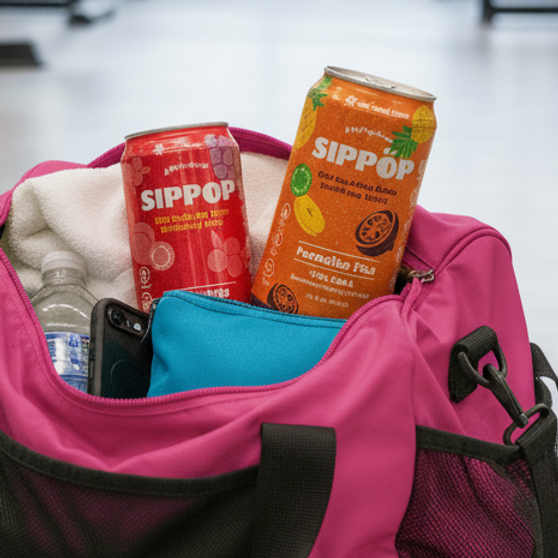 Fuchsia Bag with Cans.png