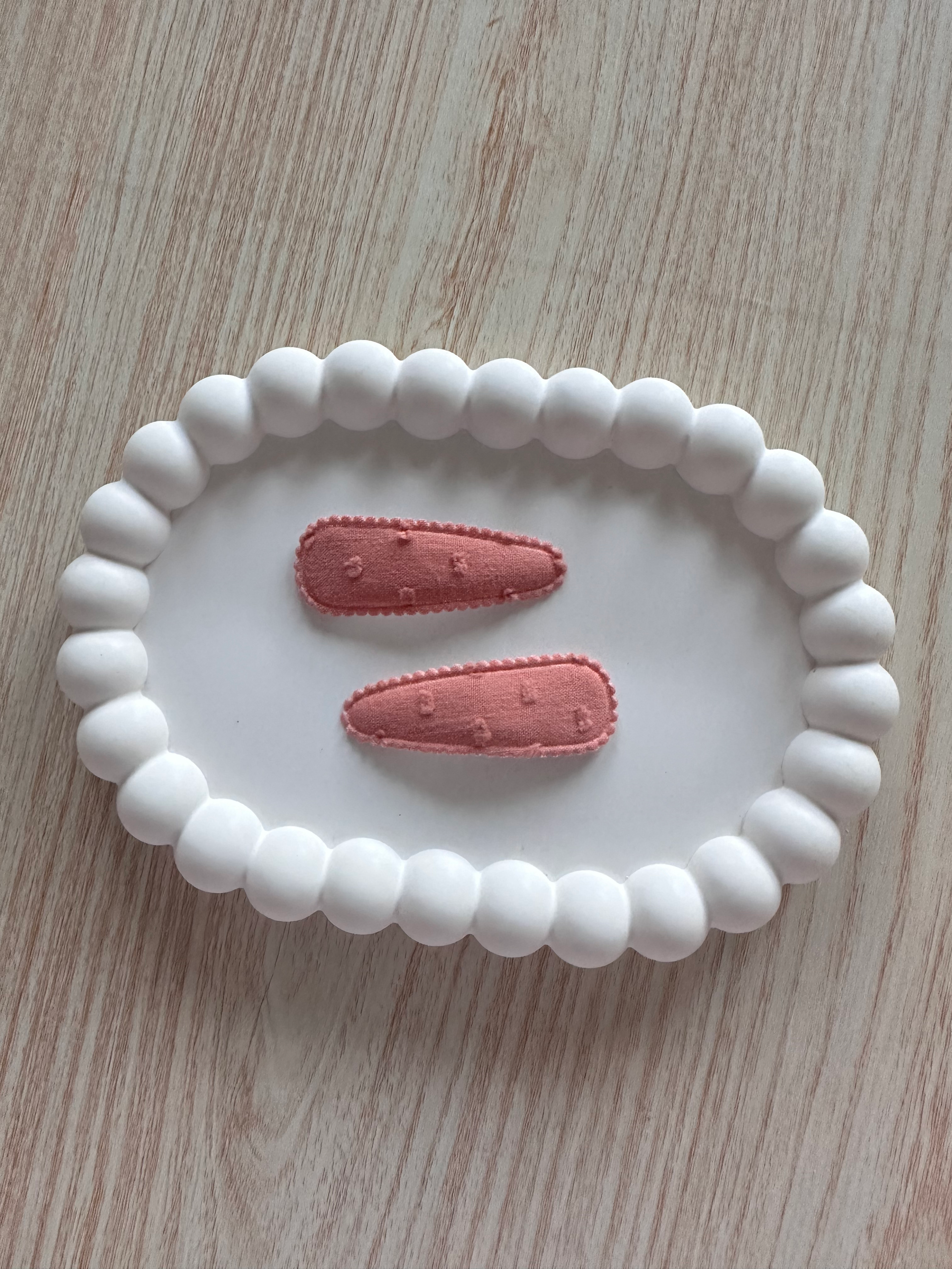 Rust Textured Snap Hair Clips