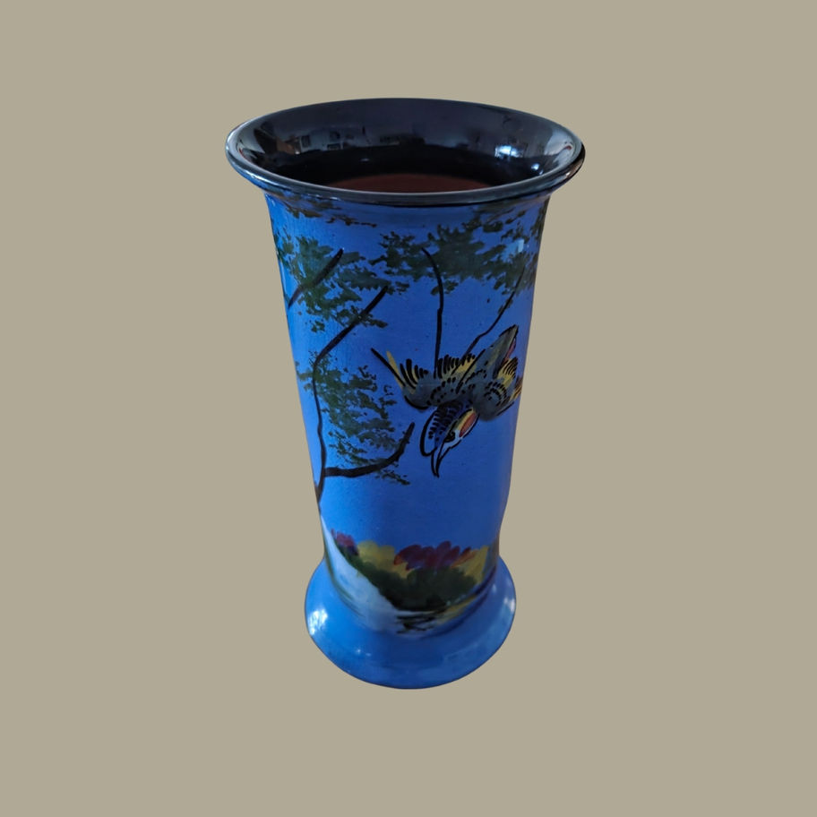Vintage Wesuma Pottery Vase – Hand-Painted – Post-War c1950s-1960s