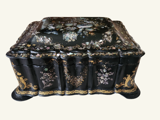 Victorian papier mache box