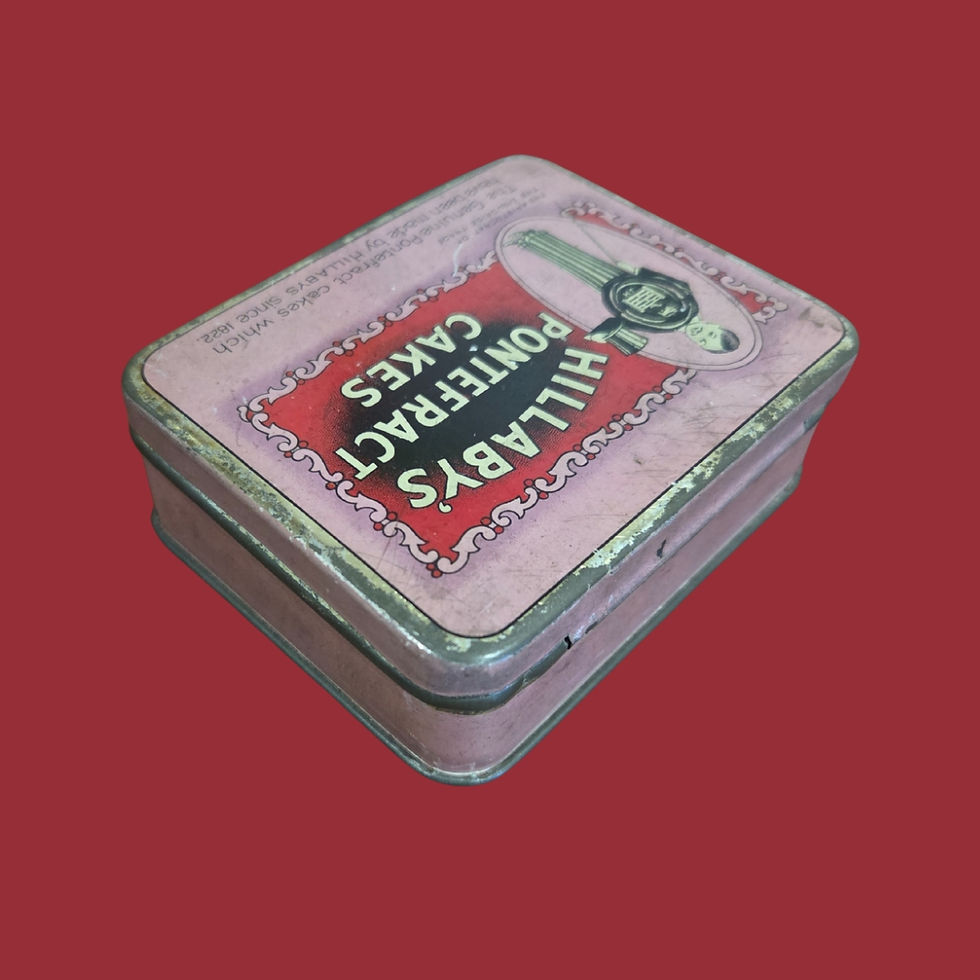 Antique Hillaby’s Pontefract Cakes Tin – Early 20th Century Original British