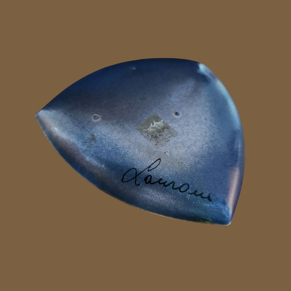 Mid-Century French Enamel-on-Copper Dish by Launous c.1950s