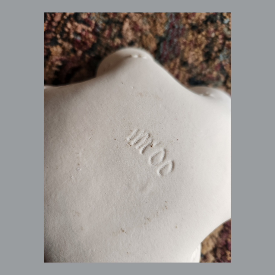 Vintage Artisan Cream Ceramic Dish
