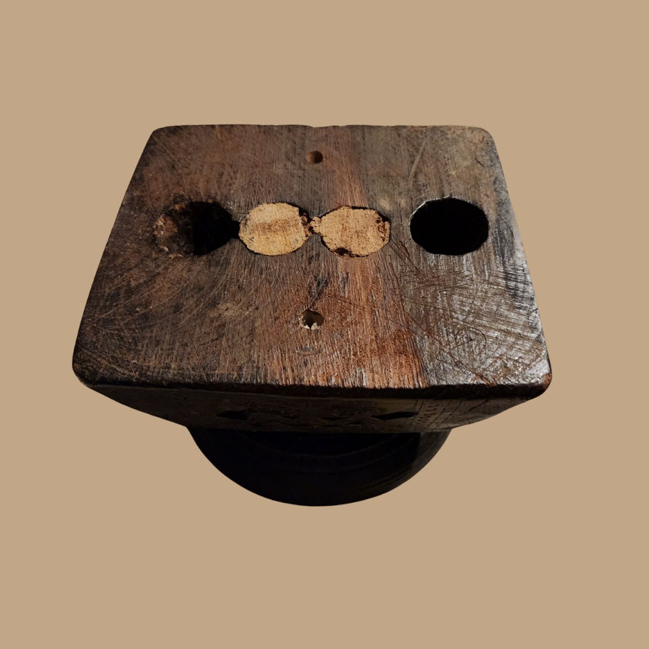 Antique Wooden Agricultural Seed Spreader Bijni Original Old