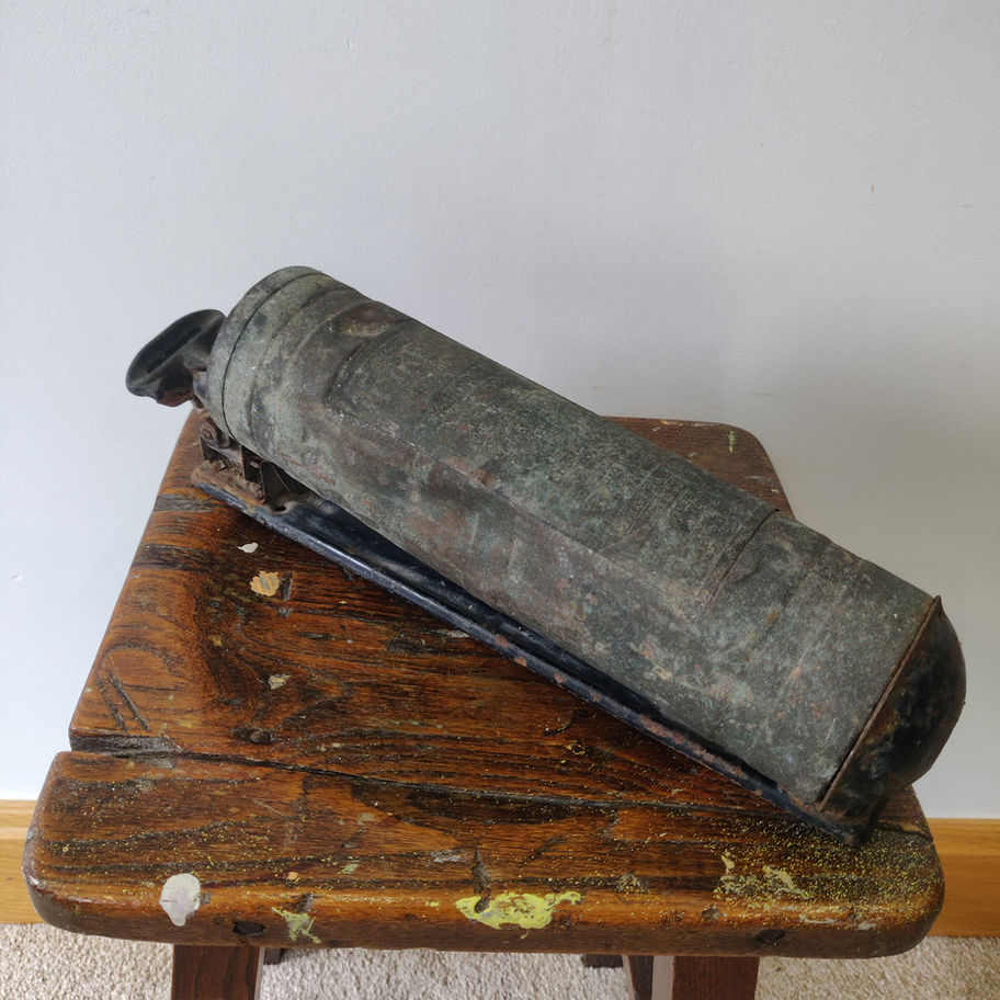Antique early 20th century or late 19th century Victorian fire gun extinguisher