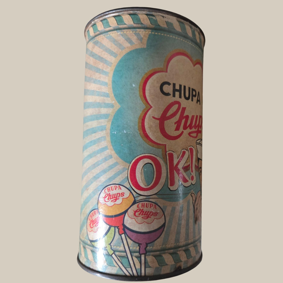 Chupa Chups OK! Vintage Style Money Box Tin | Polish Lollipop Sweet Tin