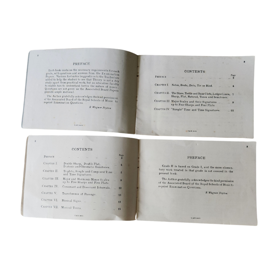 Vintage Grammar of Music Booklets by R. Wagner Peyton Grade I & II