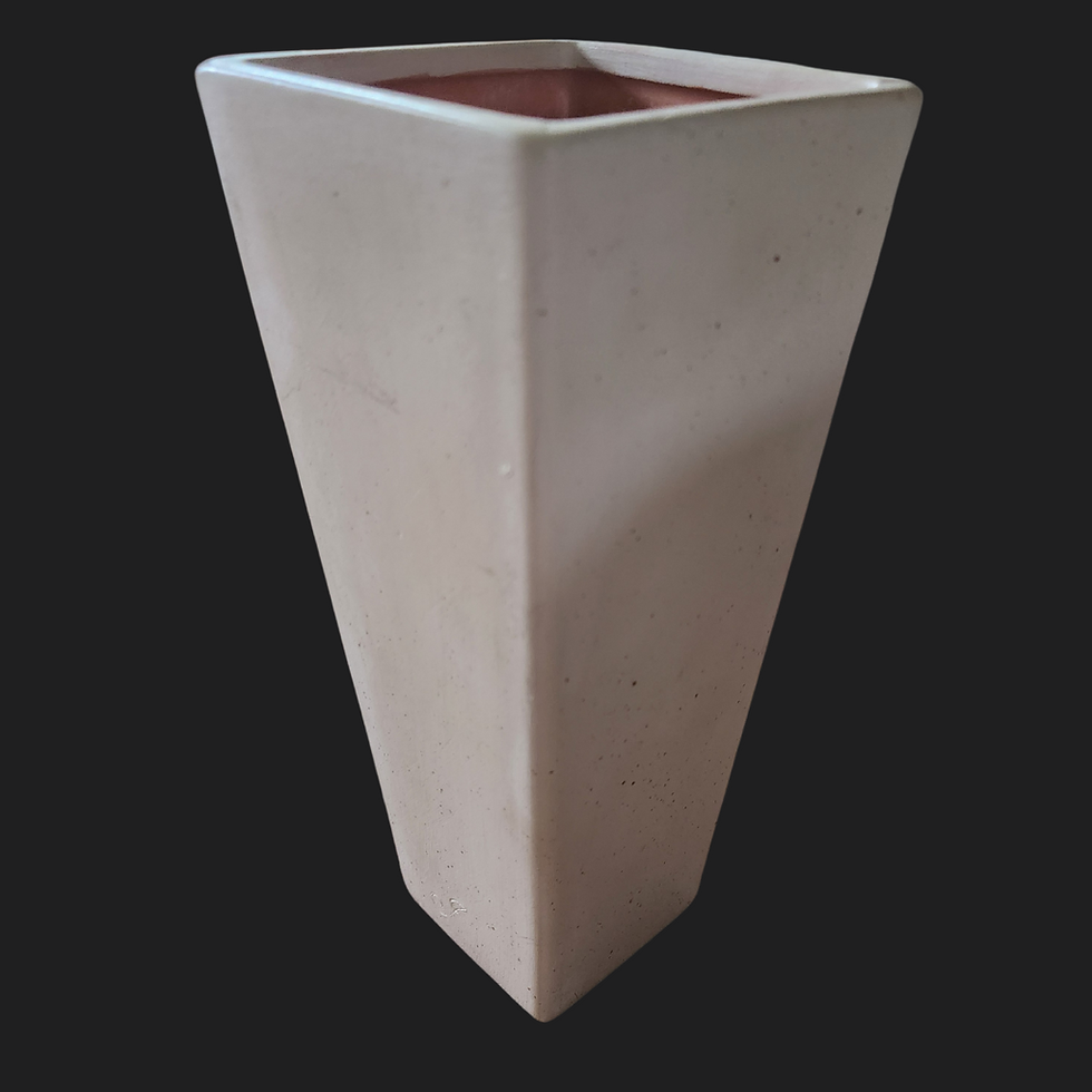 Vintage Studio Pottery Vase Asian-Inspired Coin Motif Signed TPL June 1999