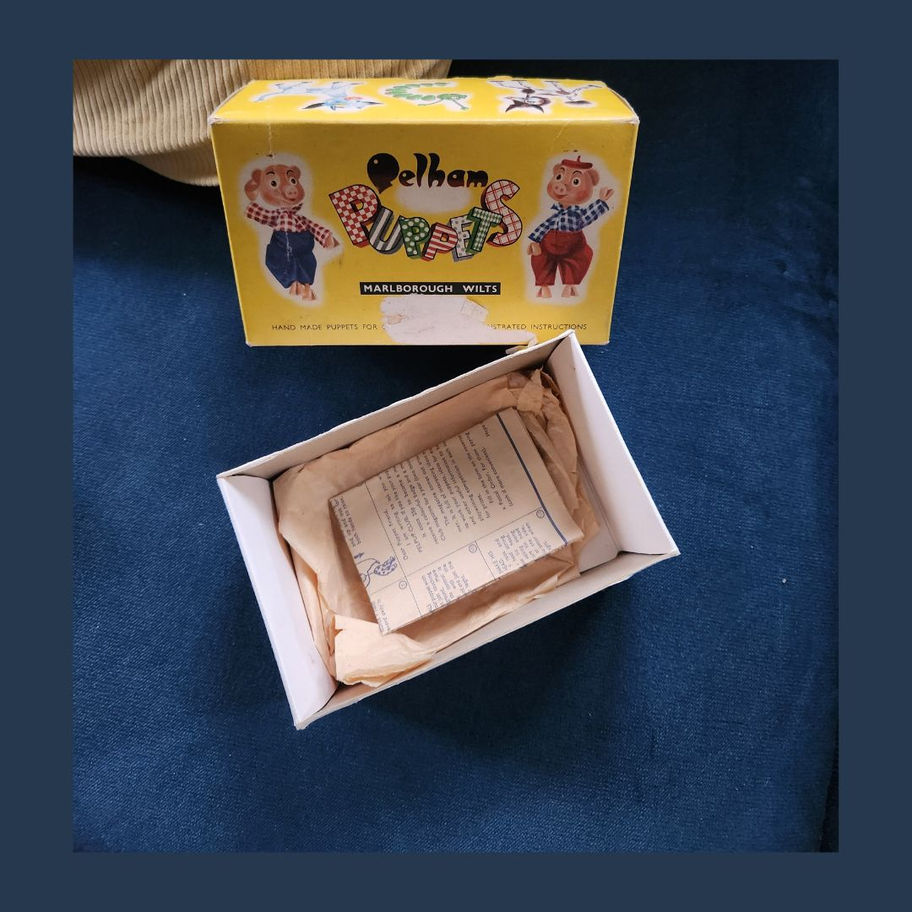 Vintage Pelham Puppets Junior Control Boxer Dog Marionette with Original Box