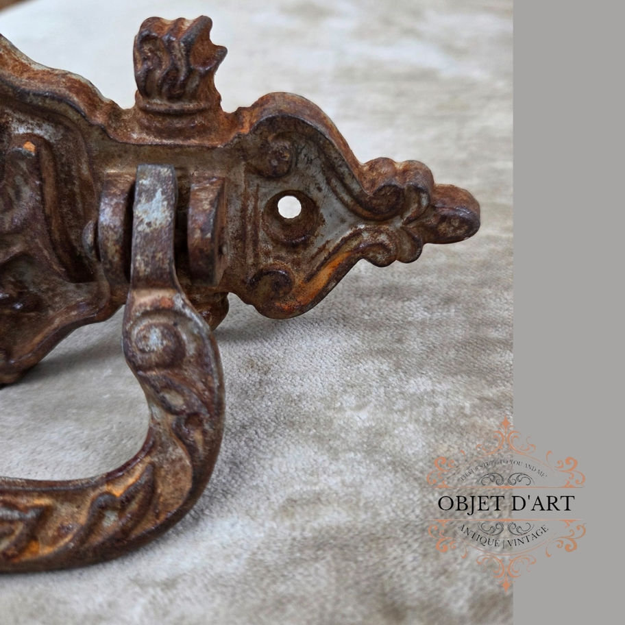 Vintage Victorian Eastlake Cast Iron Drawer Handle Aesthetic Movement c1880-1900