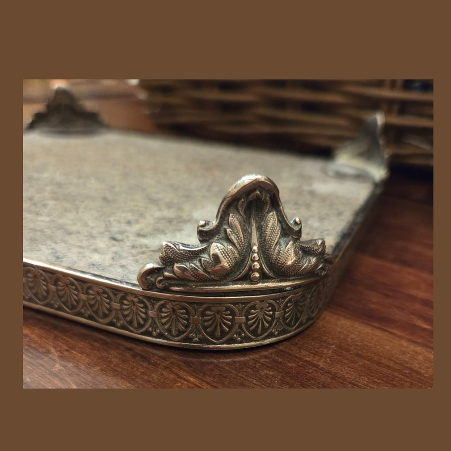 Victorian Granite & Silver-Plate Display Stand (c.1880–1900)