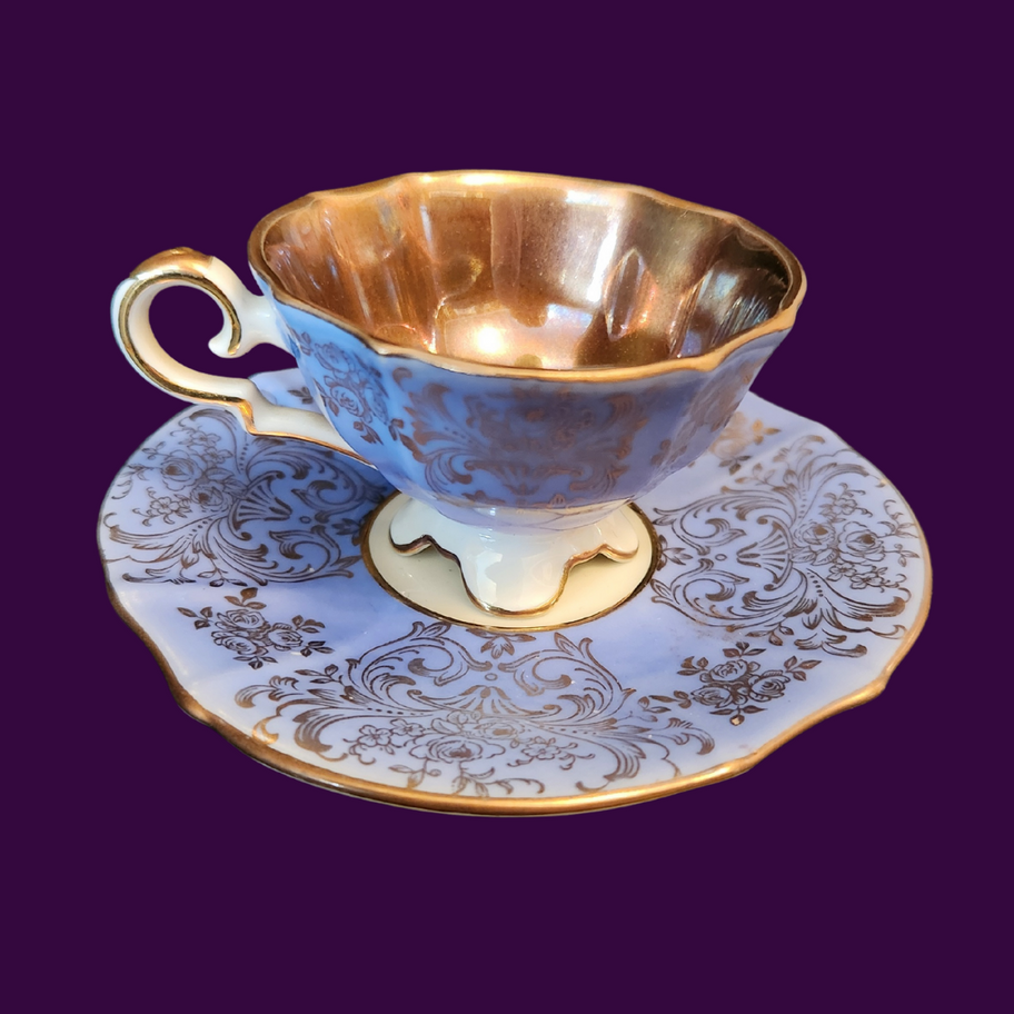 purple lusterware
