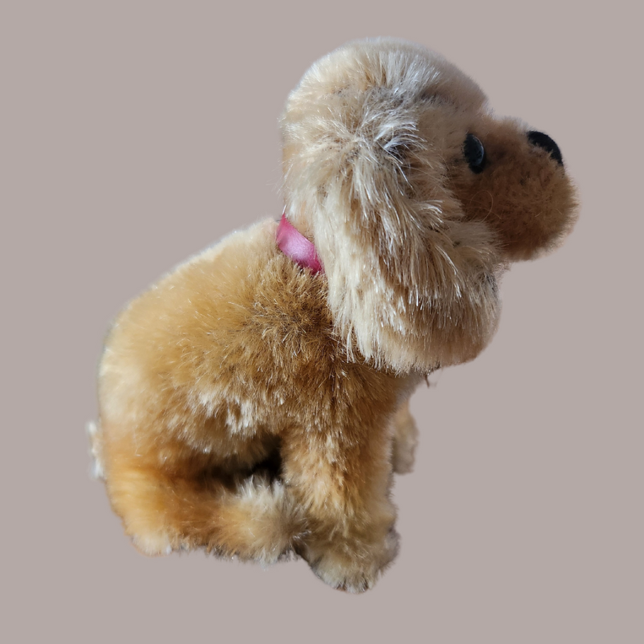 Vintage Steiff “Revue Susi” Plush Dog Made in Germany Late 1960s