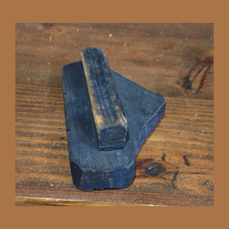 Antique Indian Wooden Textile Printing Block – Paisley Motif, c.1880–1920