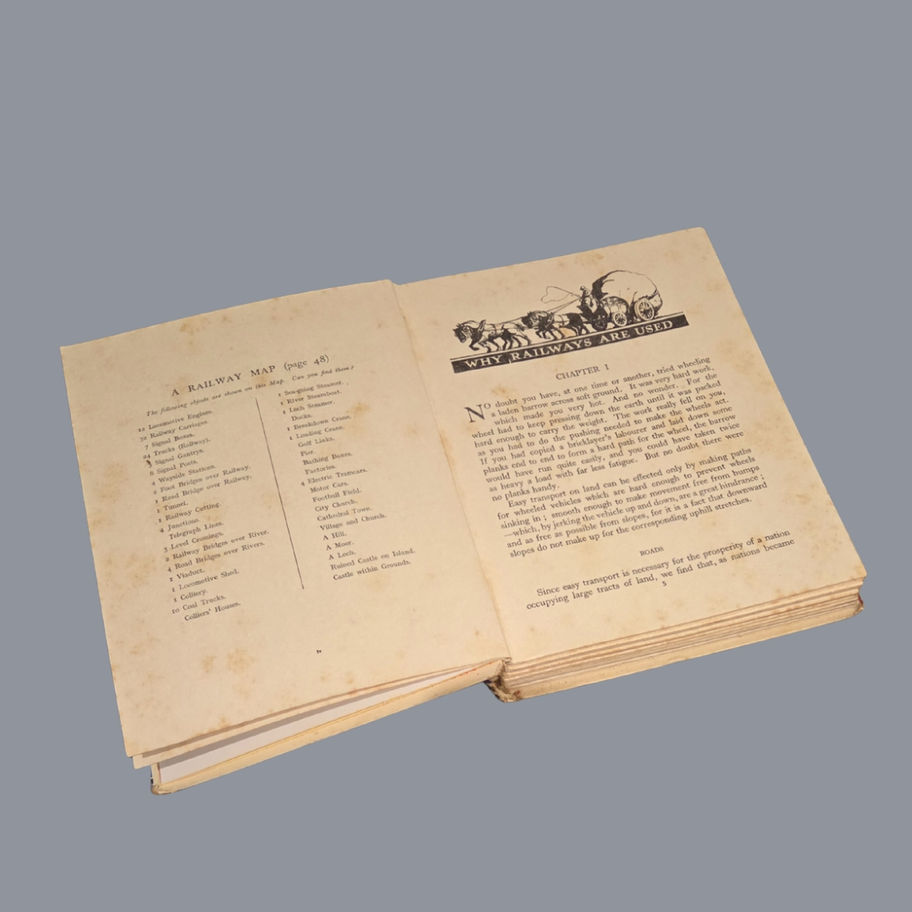 Vintage 1920s Children’s Book – The Book of Trains by Archibald Williams