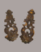 Antique Victorian Rococo Brass Keyhole Escutcheons – Pair