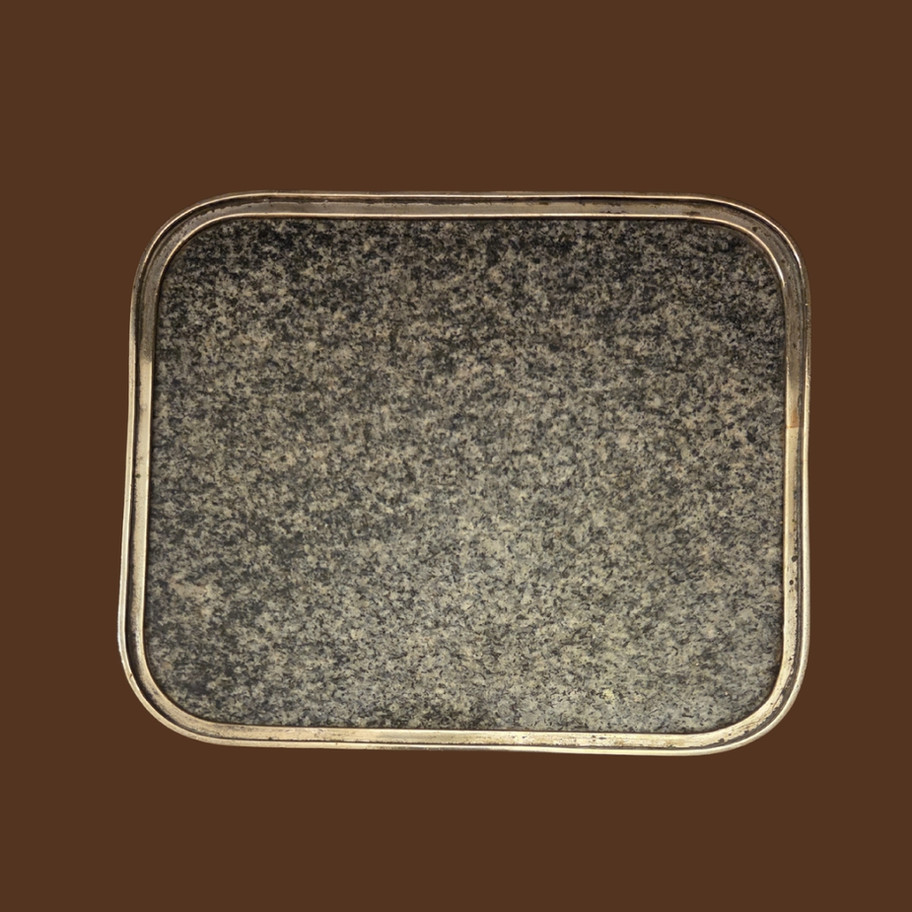Victorian Granite & Silver-Plate Display Stand (c.1880–1900)