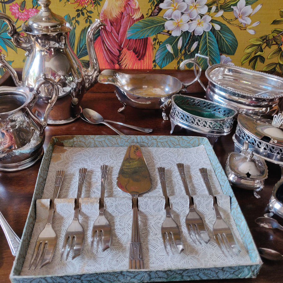 Vintage collection of 20 silver plate items