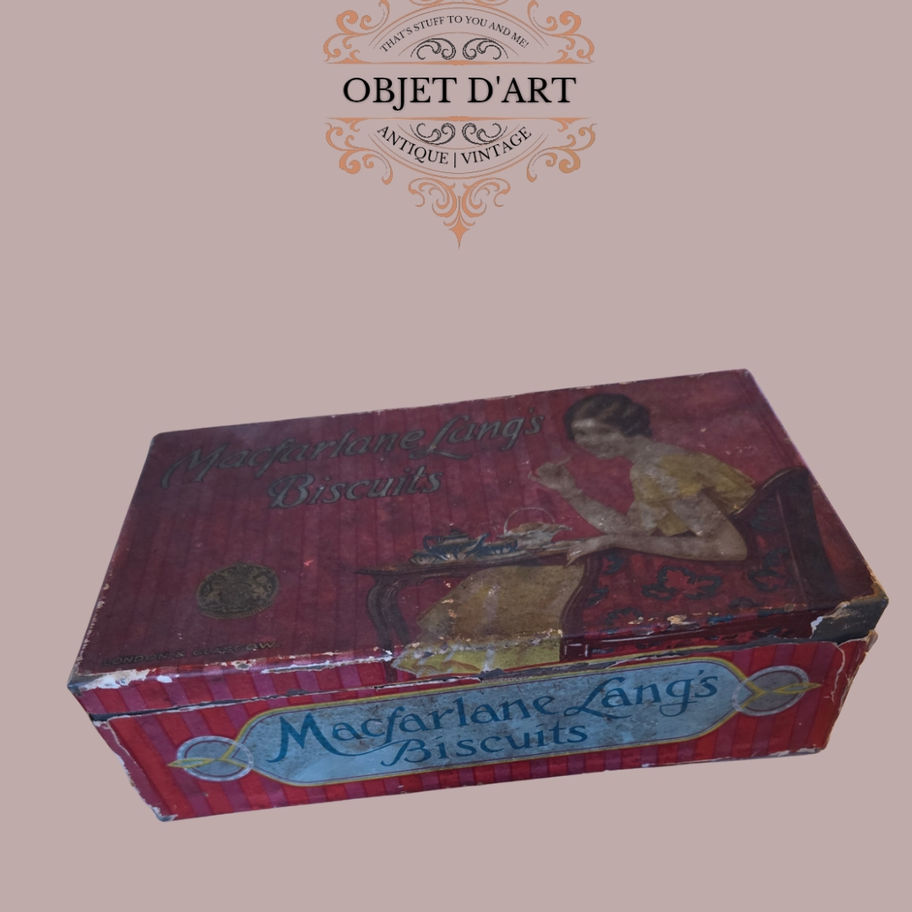 Vintage Macfarlane Lang’s Victoria Assorted Biscuits Tin – 1920s