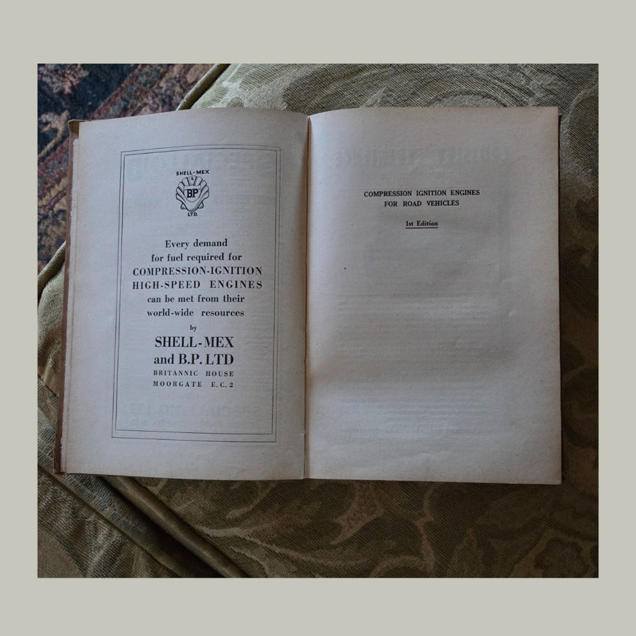 Compression Ignition Engines for Road Vehicles – First Edition (c.1933–36)