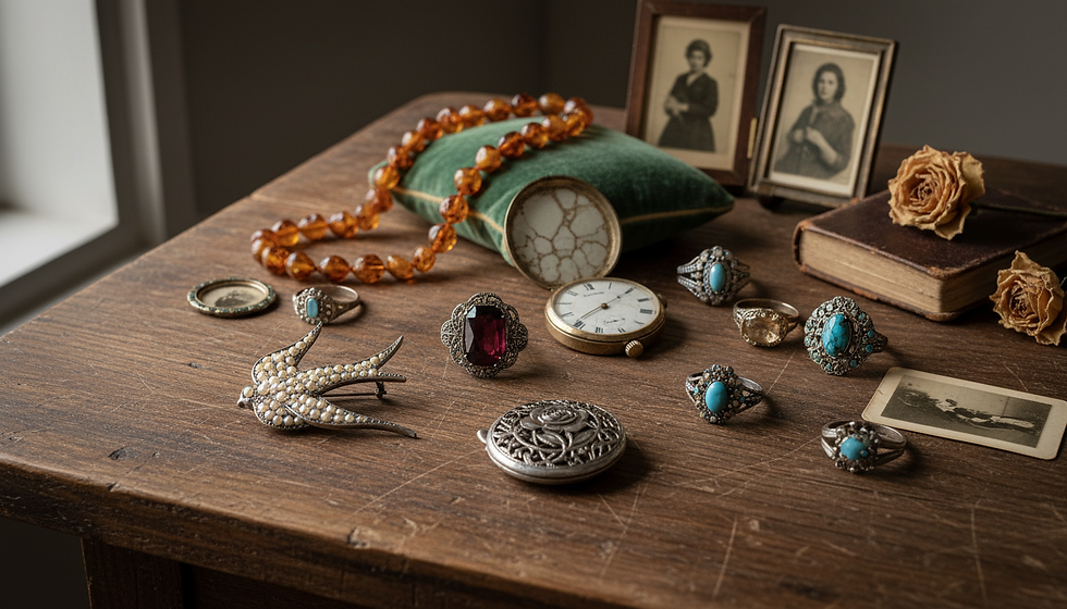 various antique and vintage items