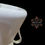 Thumbnail: Vintage White Enamel Pitcher – Elegant Teardrop Spout Jug | c.1940s–1960s