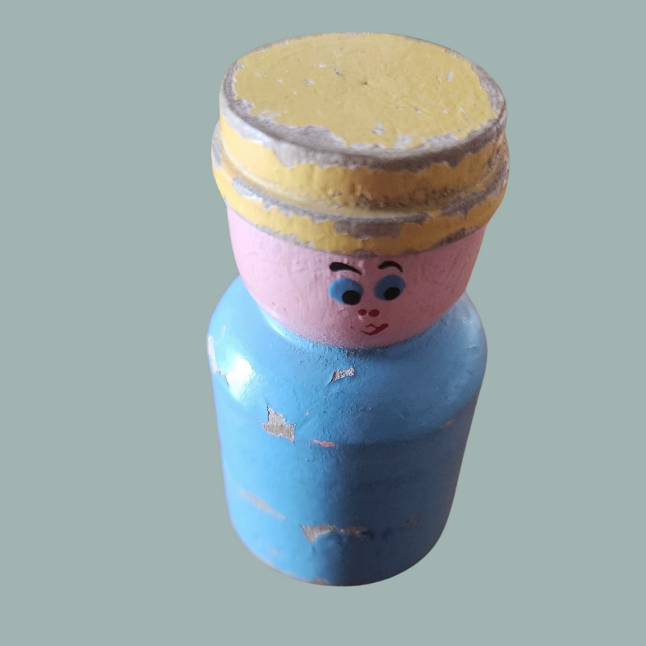 Vintage Fisher-Price Wooden Peg People – 1960s