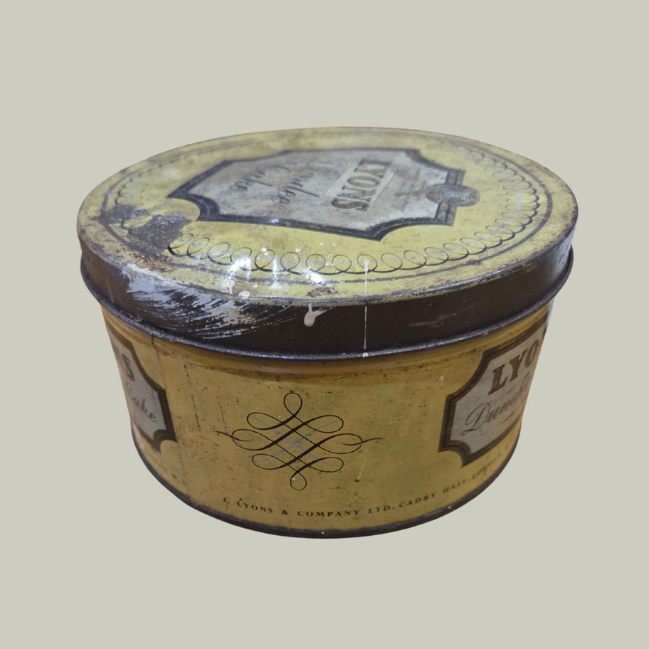 Vintage J Lyons Dundee Cake Tin – Collectable British Advertising Tin, Pantry