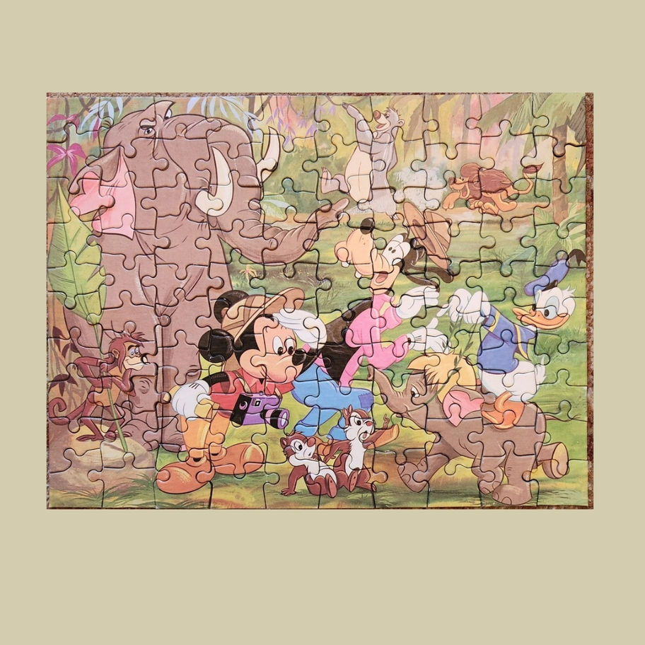 Vintage Disneyland Tower Press Jigsaw Puzzle Mickey Mouse Photographer 100 piece