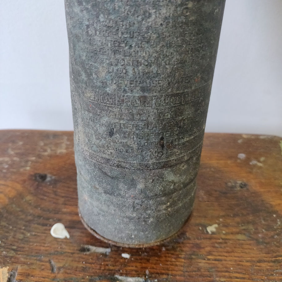 Antique early 20th century or late 19th century Victorian fire gun extinguisher