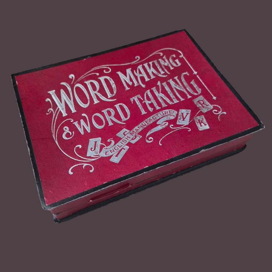 Vintage Chad Valley Word Making & Word Taking Game, Boxed Letter Tile Game