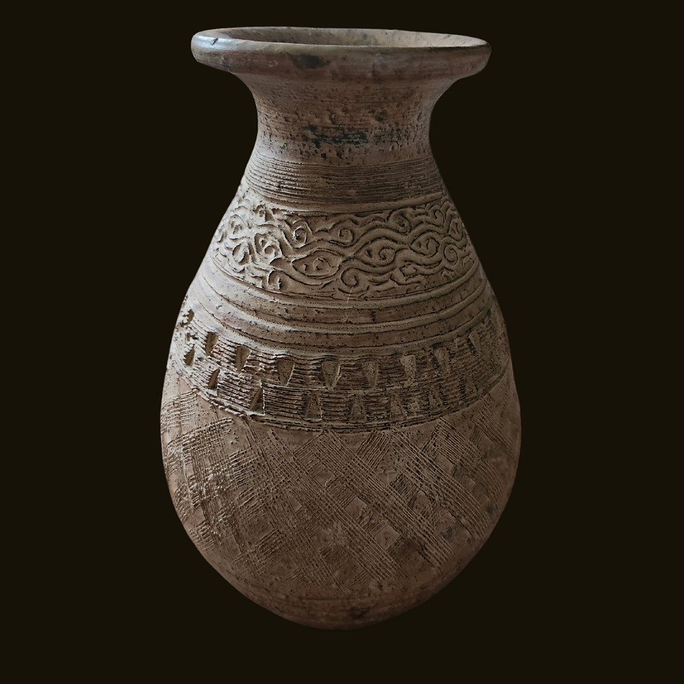 Vintage Handcrafted Earthenware Pot 