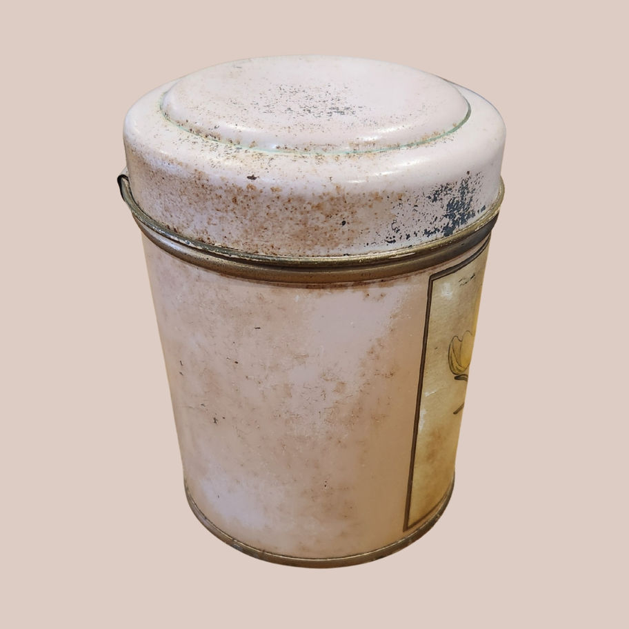 Vintage Garrisons Tea or Coffee Caddy – Floral Crocus Design c.1940s–50s