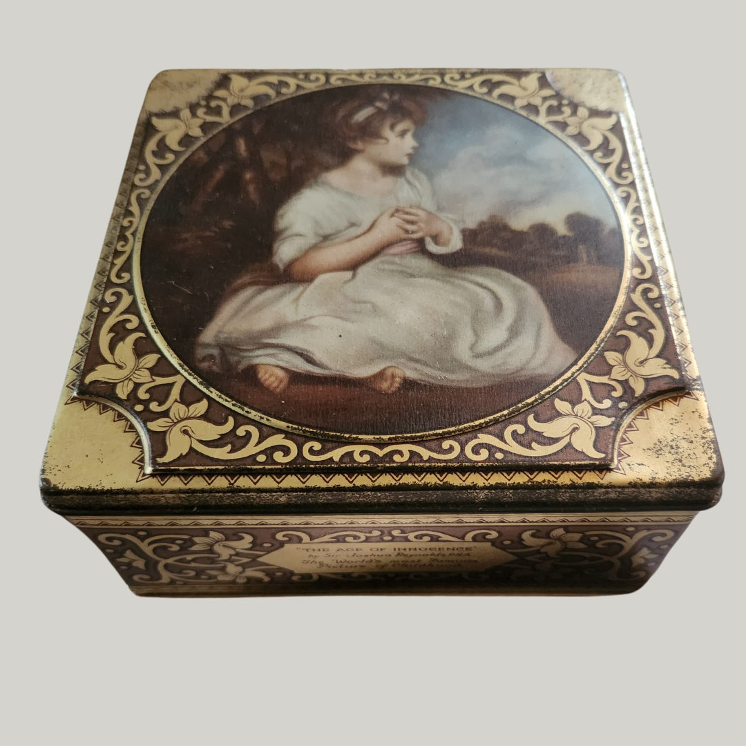 Vintage Decorative Tin The Age of Innocence Design