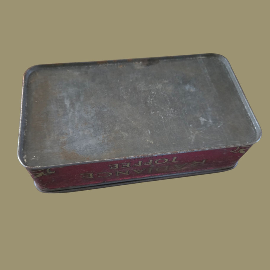 Vintage Radiance Riviera Assorted Toffee Tin Advertising Box Doncaster England