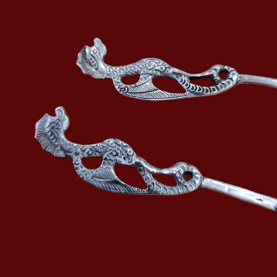 vintage Indian silver plated condiment serving set mid 20th-century