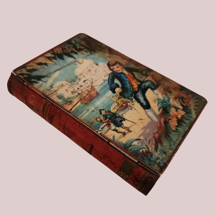 Vintage Chad Valley Treasure Island Money Box Tin