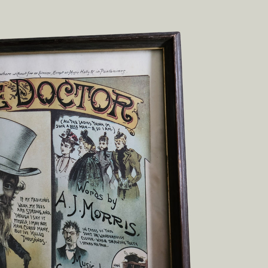 Victorian Music Hall Sheet Music The Doctor, Sung by Dan Leno (c.1890s)