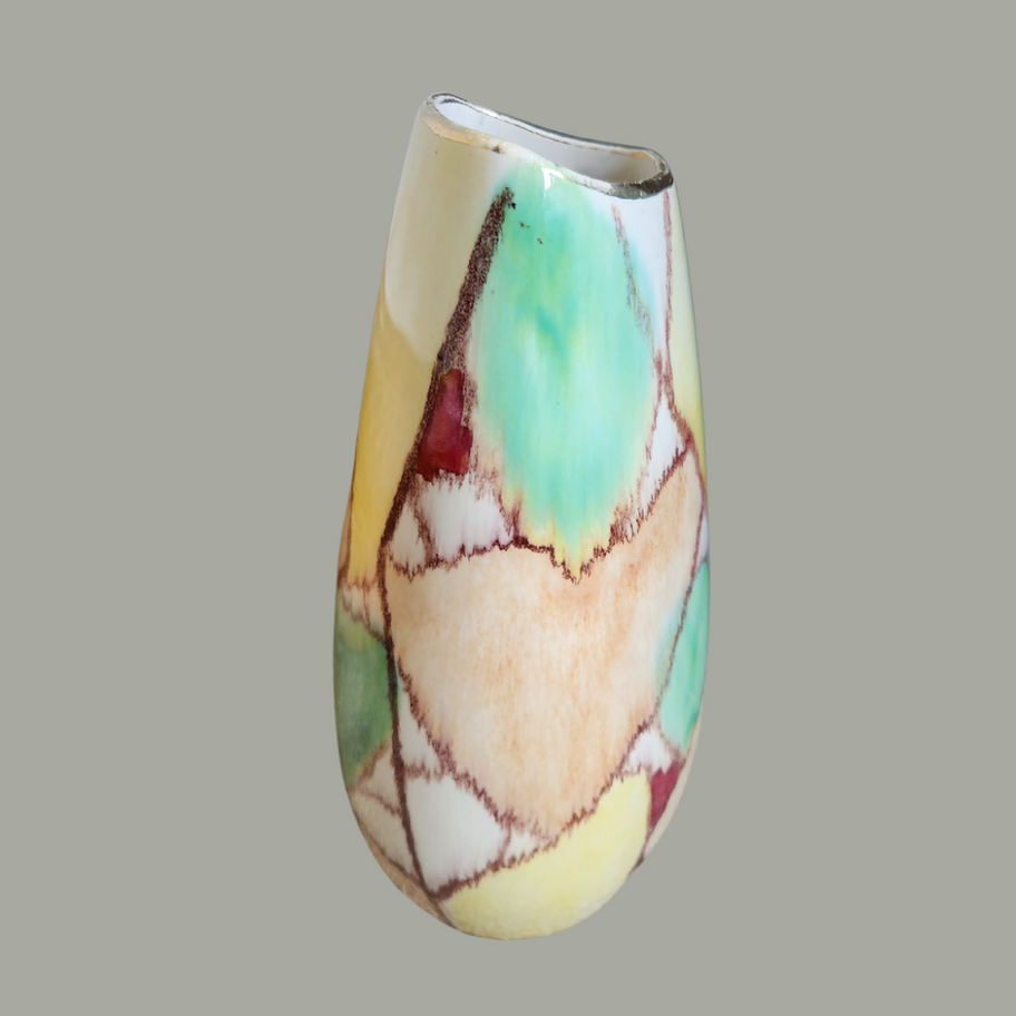 Vintage Bay Keramik Vase by Bodo Mans West Germany, 1960s
