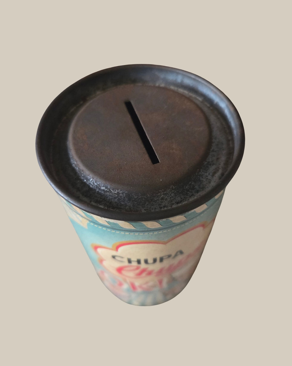 Chupa Chups OK! Vintage Style Money Box Tin | Polish Lollipop Sweet Tin