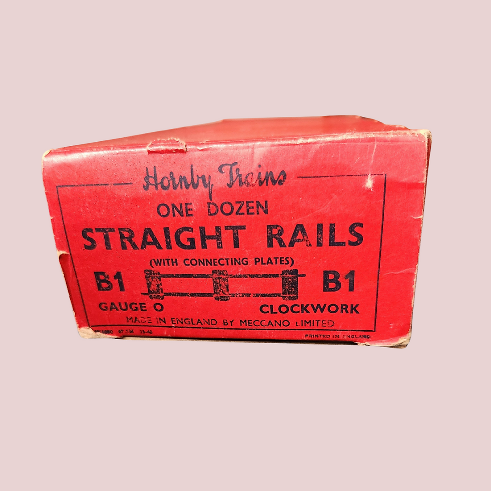 Vintage Hornby Trains Gauge 0 Clockwork B1 Straight Rails Boxed Set of 8
