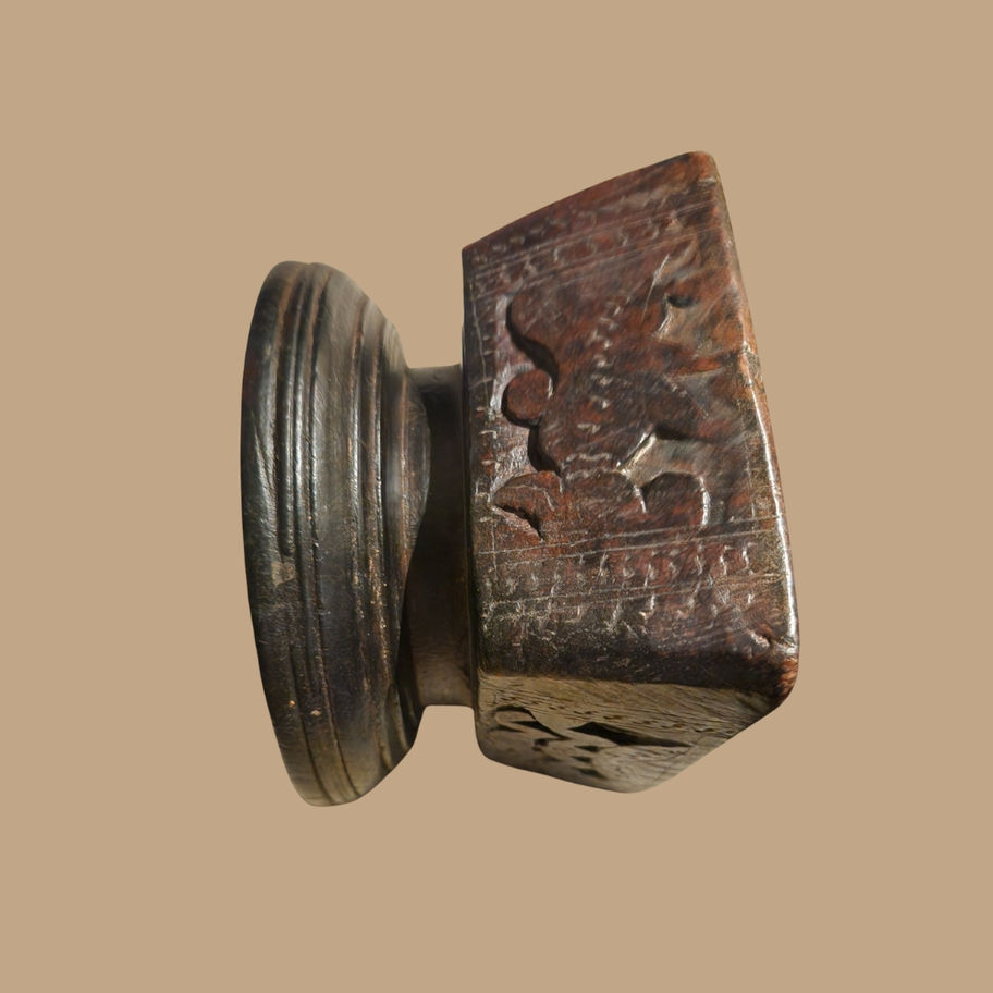 Antique Wooden Agricultural Seed Spreader Bijni Original Old