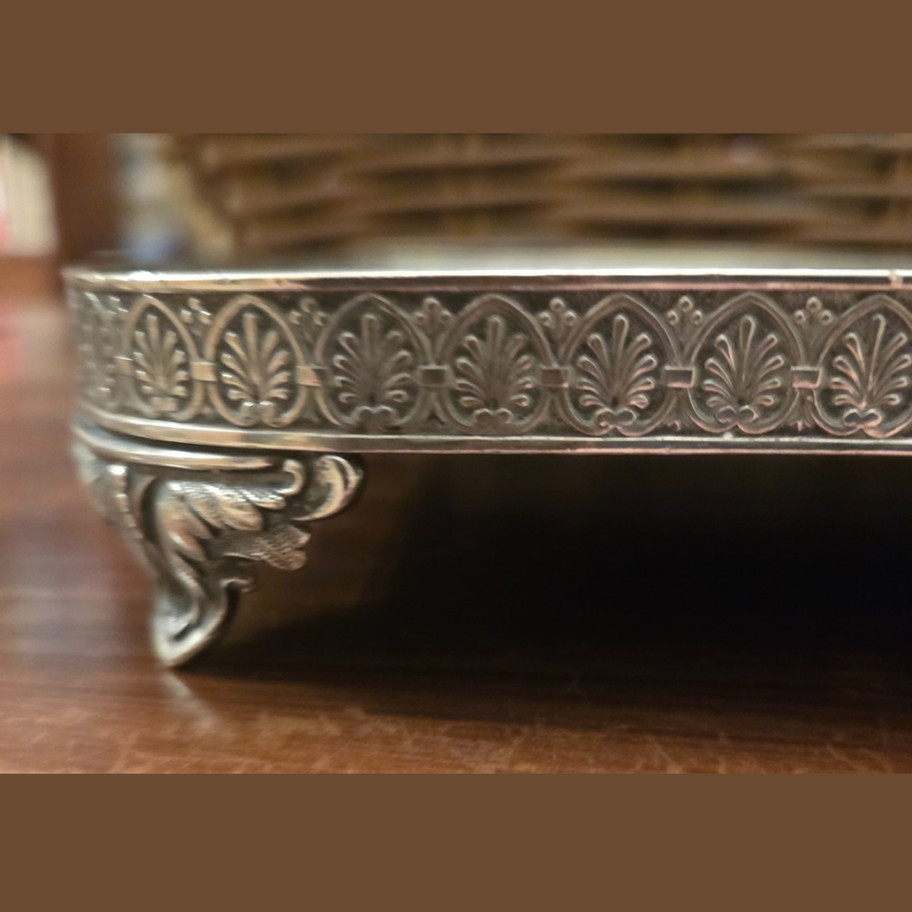 Victorian Granite & Silver-Plate Display Stand (c.1880–1900)