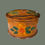 Thumbnail: Vintage Hand-Painted Folk Art Treen Pot 