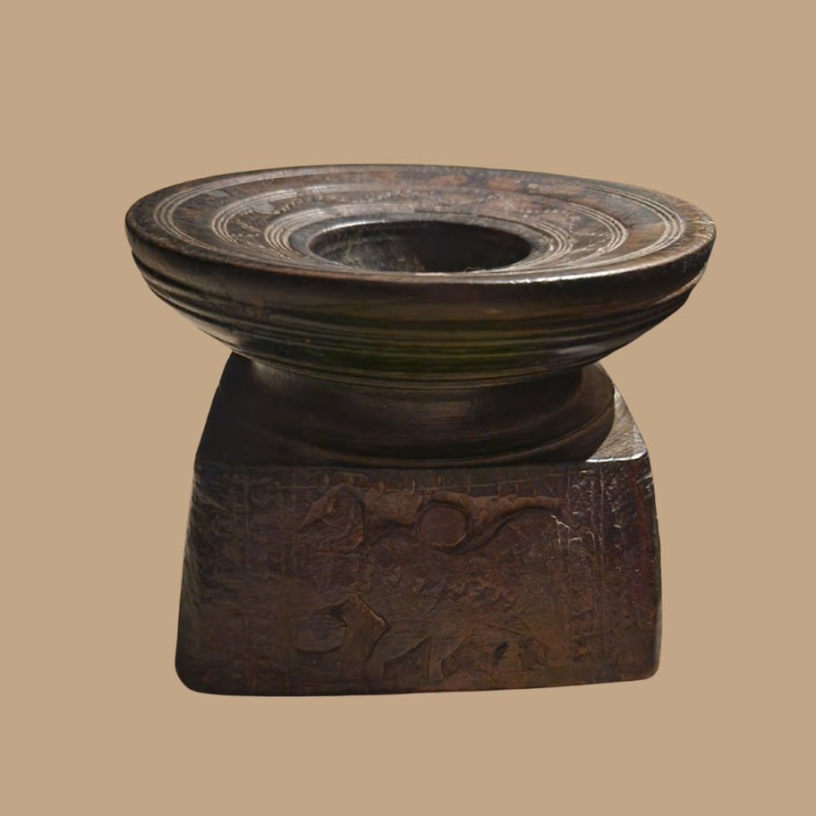 Antique Wooden Agricultural Seed Spreader Bijni Original Old