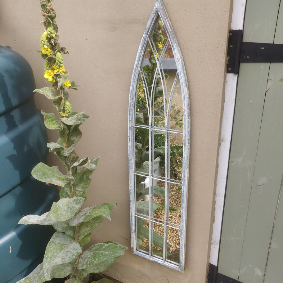 Vintage metal Gothic style mirror