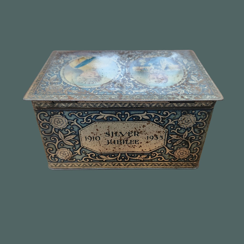 Thumbnail: 1935 King George V & Queen Mary Silver Jubilee Commemorative Tin Box