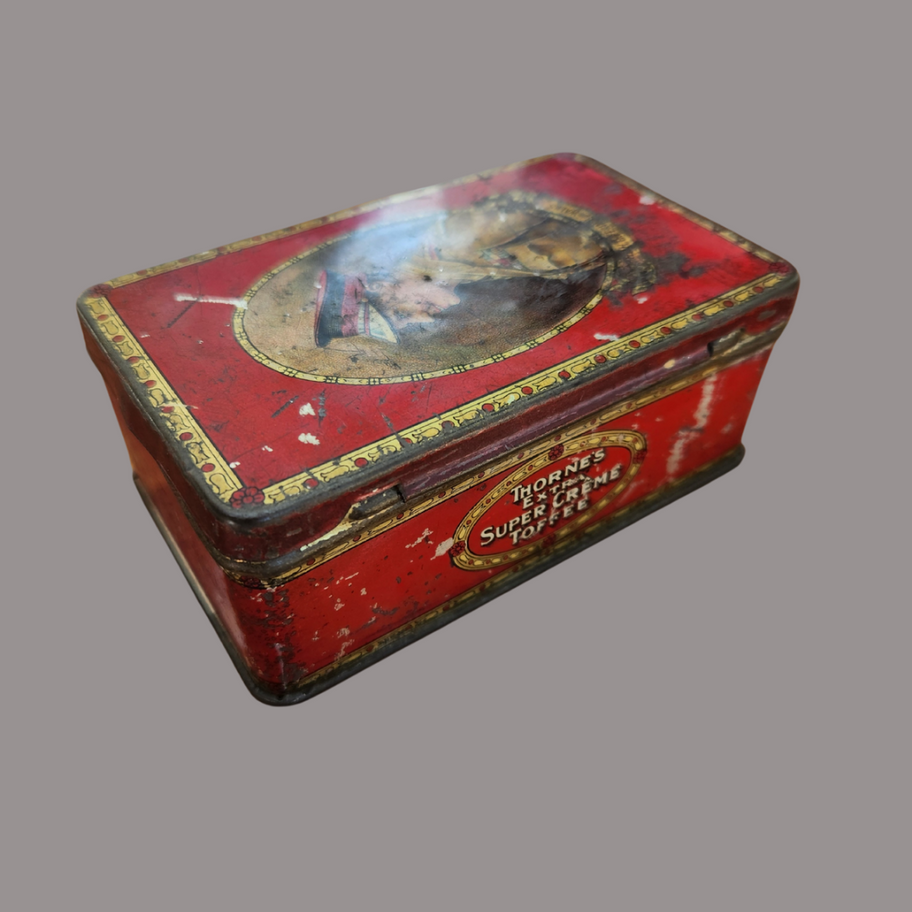 Vintage Thornton's Toffee Tin H.R.H. The Prince of Wales – Early 20th Century
